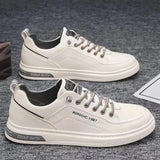 2025 New Trendy Versatile Cloth Shoes Men's Spring New Breathable White Shoes Men's Sports and Leisure Board Shoes Trendy Shoes