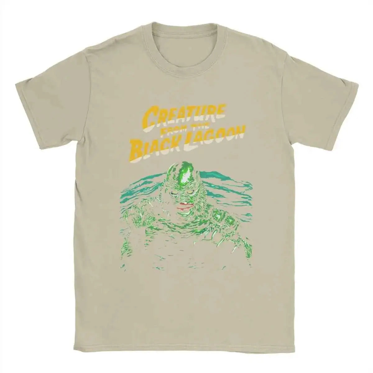 Men T-Shirts Creature From The Black Lagoon Creative Pure Cotton Tees Short Sleeve T Shirt Crewneck Tops New Arrival