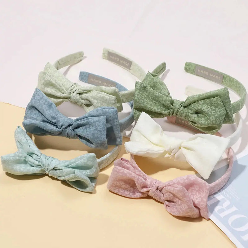 Baby Accessories For Newborn Toddler Kids Baby Girl Boy Hairband Cotton Hair Hoop Exquisite Printed Large Bow Hair Accessories - Mein Shop