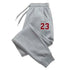 Herren Sportpants, bedruckte Sporthose, warme Laufhose, Herren Outdoorhose, gerade geschnittene Hose, neu für Herbst und Winter