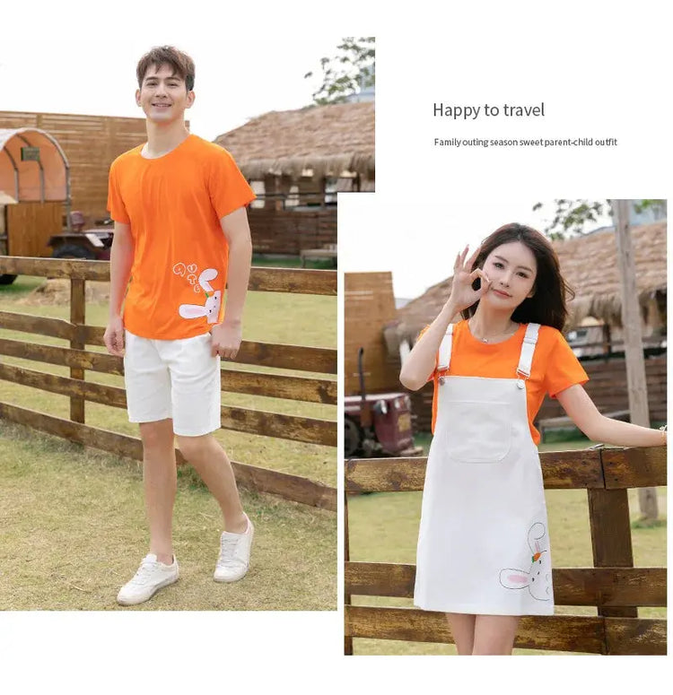 Family Vacation Clothing Resorts Look Parent Child Clothes Mom and Daughter Suspender Dress Two Piece Sets Dad Son Same Outfits Mein Shop