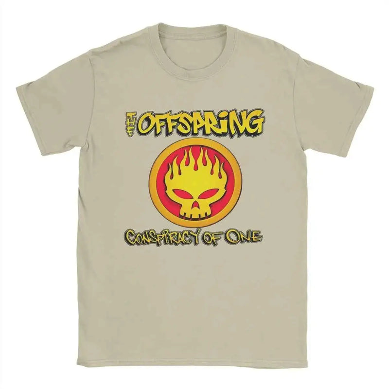 Men's T-Shirts The Offspring Novelty Pure Cotton Tee Shirt Short Sleeve T Shirts Crewneck Clothing Printing