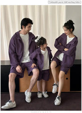 Family Matching Clothes Sets Men Women Baby Coat Shorts Suit Couples Kids Family Look Clothing Parent-Child Matching Costume - Mein Shop