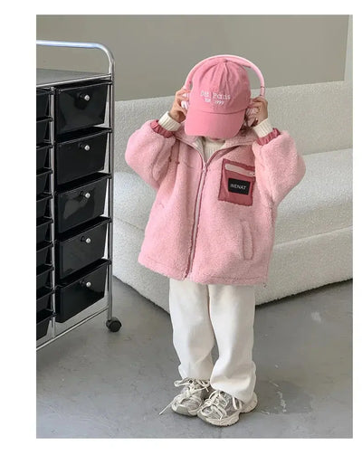 Family Thick Mother Children Suit Warm Winter Korean Fashion Women Daughter Son Matching Coat Baby Clothes  Zipper Sets Jacket - Mein Shop