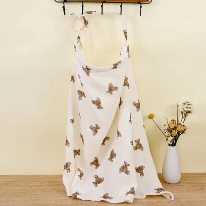 Breathable Baby Nursing Cover Maternity Breastfeeding Cover Cotton Muslin Baby Feeding Blanket Privacy Apron Stroller Blankets - Mein Shop