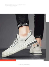 2025 New Trendy Versatile Cloth Shoes Men's Spring New Breathable White Shoes Men's Sports and Leisure Board Shoes Trendy Shoes