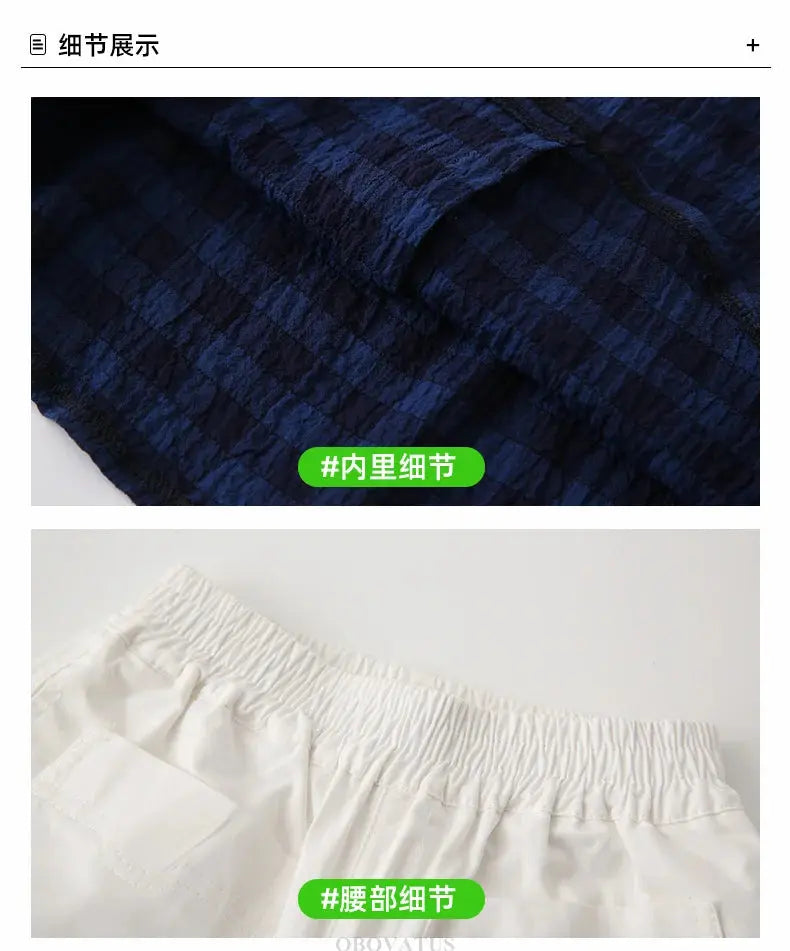 Family Matching Clothes Boy Girl Outfit Set Father and Son Shirt Shorts Suit Mother and Daughter Dress Same Girl Blouse Dress - Mein Shop