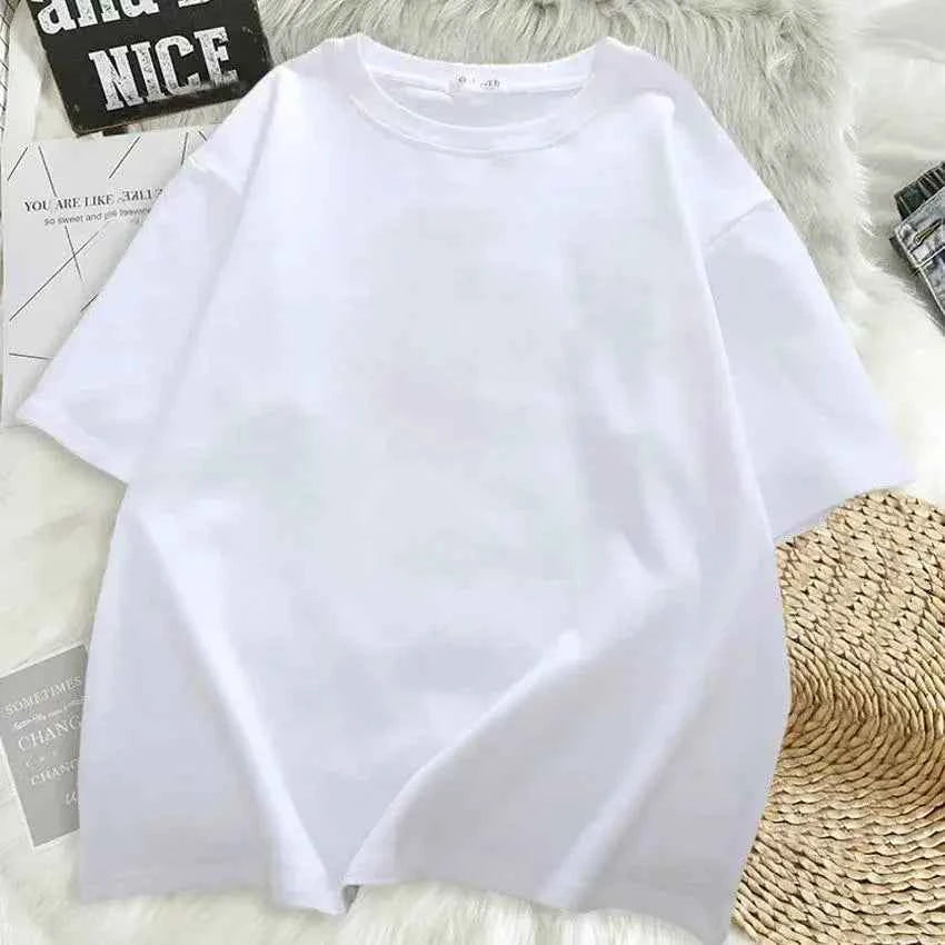 Women T Shirt Cartoon NEW YORK Letter Print Crew Neck Loose Top Tee Black T-shirt Female 90s Girls Graphic