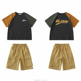 Summer Vacation Wear Father Mother Kids Family Clothing Sets Tshirt Shorts 2PCS Family Look Outfits Couple Child Costume Suit - Mein Shop