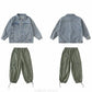 Spring Autumn Korean Parent-Child Clothing Set Matching Outfits for the Family Look Jacket Pants Clothes Set Dad Mum Kids Wear - Mein Shop