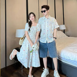 Fashion Family Matching Couple Clothes Mother and Daughter White Dress Dad and Son Baby Clothing Korean Boys Two Piece Outfits - Mein Shop