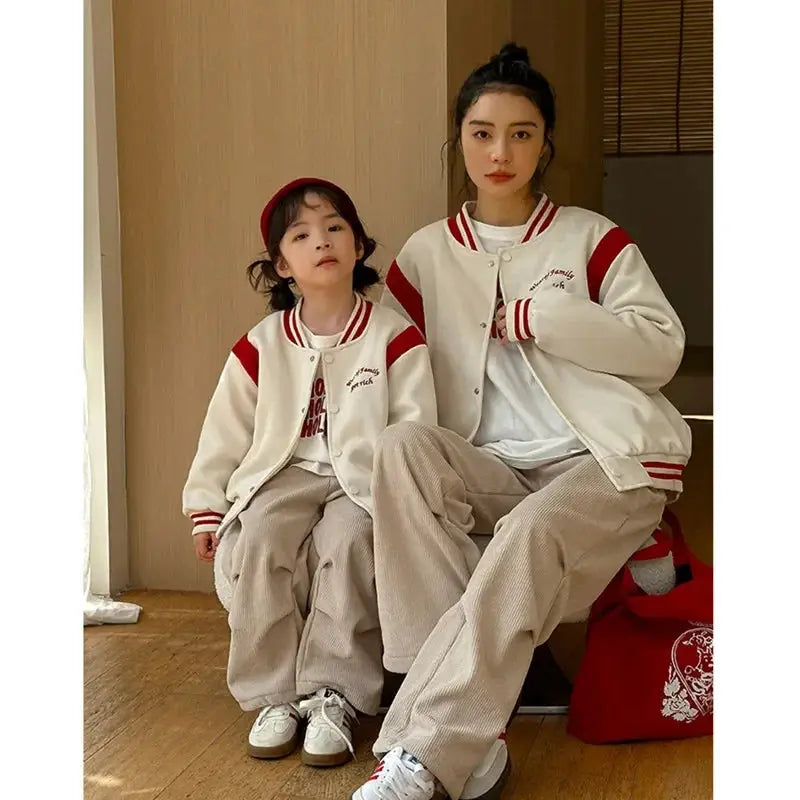 Winter Jacket for The Whole Family Warm Thick Coat Fashion Korean Father Mother and Daughter Son Children Long Sleeve Outerwear - Mein Shop