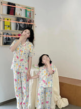 Family Pijama Set Mother and Daughter Matching Sleepwear Suit Mom and Baby Girl Same Home Clothes Mommy and Me Nightgown Outfits - Mein Shop