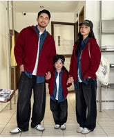 Winter Family Warm Jacket Parent-child Clothes Korea Fashion Father Mother and Daughter Son Baby Matching Thick Coat with Hooded - Mein Shop