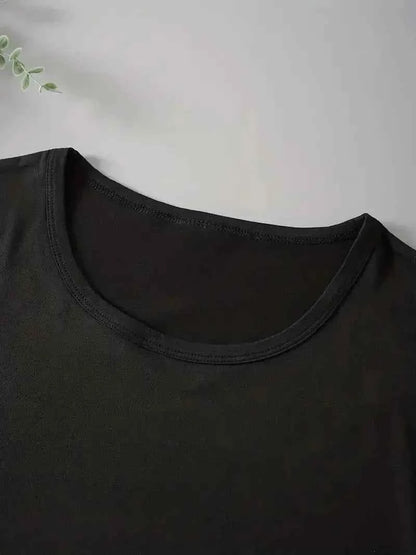 Women T Shirt Cartoon NEW YORK Letter Print Crew Neck Loose Top Tee Black T-shirt Female 90s Girls Graphic