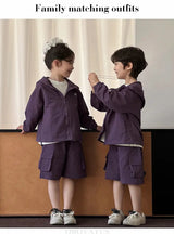 Family Matching Clothes Sets Men Women Baby Coat Shorts Suit Couples Kids Family Look Clothing Parent-Child Matching Costume - Mein Shop