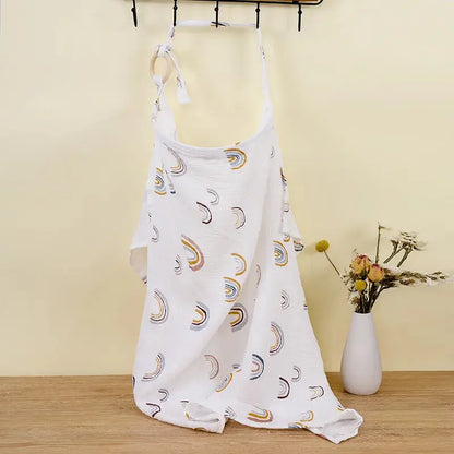 Breathable Baby Nursing Cover Maternity Breastfeeding Cover Cotton Muslin Baby Feeding Blanket Privacy Apron Stroller Blankets - Mein Shop