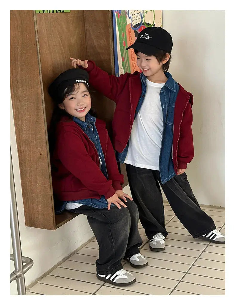 Winter Family Warm Jacket Parent-child Clothes Korea Fashion Father Mother and Daughter Son Baby Matching Thick Coat with Hooded - Mein Shop