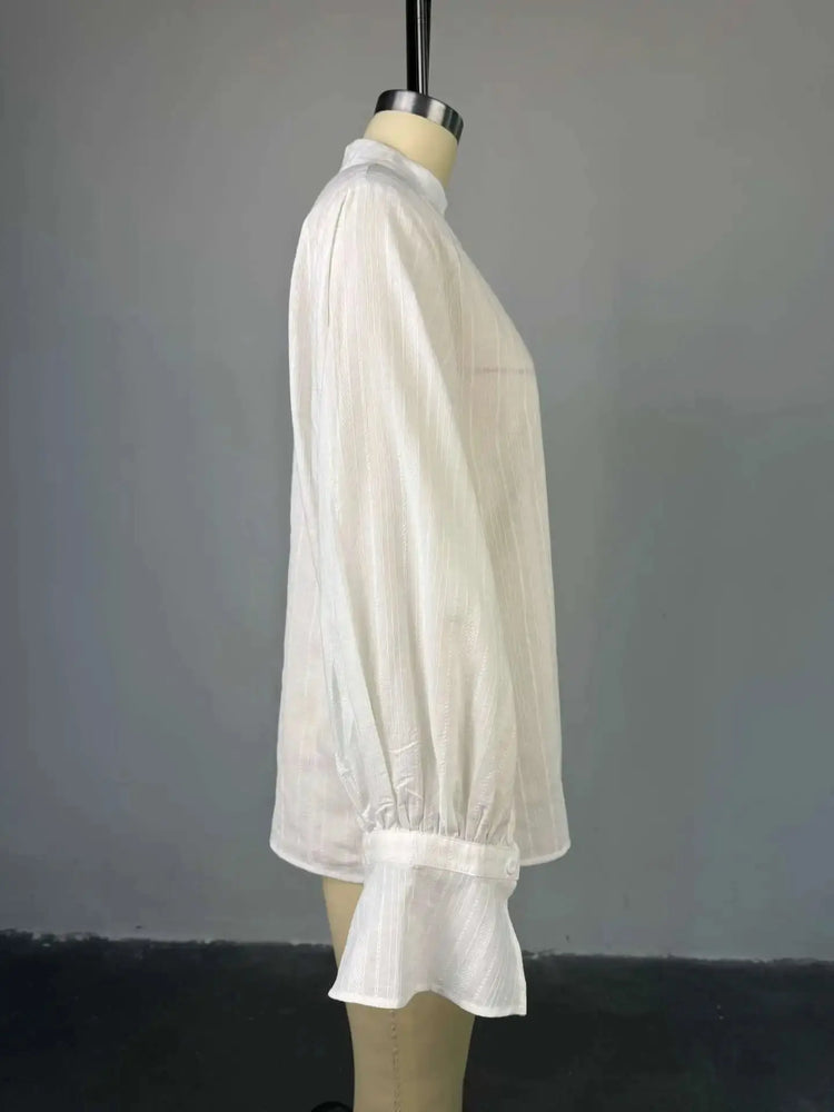 Fashion White Shirts Women Long Sleeve Oversize Blouse 2025 New Spring Summer Basic Tops Cotton Chic Shirt for Women - Mein Shop