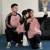 Parents and Children Warm Sweatshirts for The Whole Family Clothes Winter Father Mother and Son Daughter Thick Long Sleeve Tops - Mein Shop