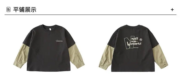Fashion Family Long Sleeve T-shirt Parent-child Tee Korean Father Mother and Son Daughter Same Clothes Dad Mom and Baby Clothing - Mein Shop