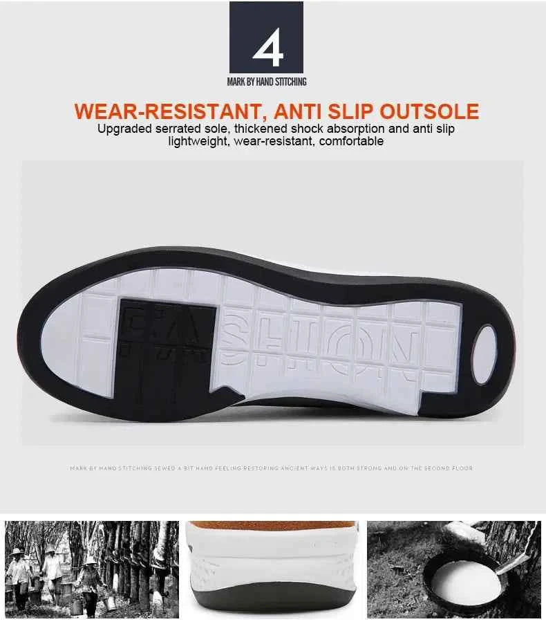 Leather Men Shoes Sneaker Trend Sports Running Breathable Men‘s Sneakers Non-slip Footwear Shoe for Male Walking Autumn