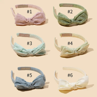 Baby Accessories For Newborn Toddler Kids Baby Girl Boy Hairband Cotton Hair Hoop Exquisite Printed Large Bow Hair Accessories - Mein Shop