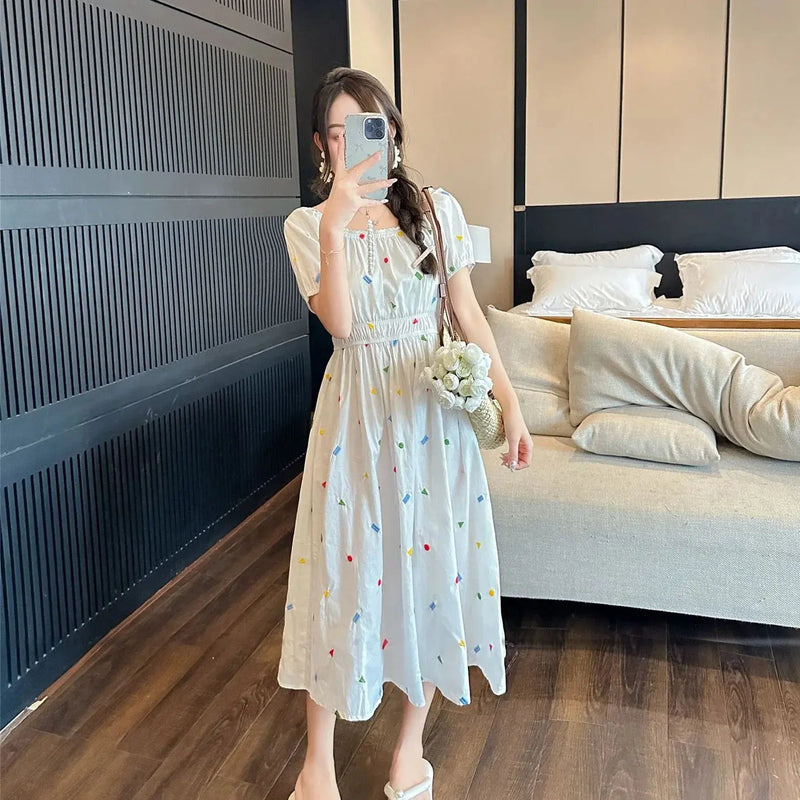 Fashion Family Matching Couple Clothes Mother and Daughter White Dress Dad and Son Baby Clothing Korean Boys Two Piece Outfits - Mein Shop