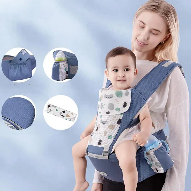 Newborn Ergonomic Baby Carrier Backpack Infant Baby Hipseat Carrier Front Facing Ergonomic Kangaroo Baby Wrap Sling Travel - Mein Shop