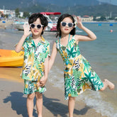 Family Fashion Beach Father and Son Outfits Vacation Look Mother Daughter Baby Girl Dress Holiday Parents and Children Clothes Mein Shop