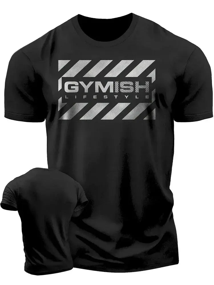 3D printed men's short sleeved T-shirt for comprehensive exercise, fun and fitness Hardcore new handsome and trendy short sleeve - Mein Shop