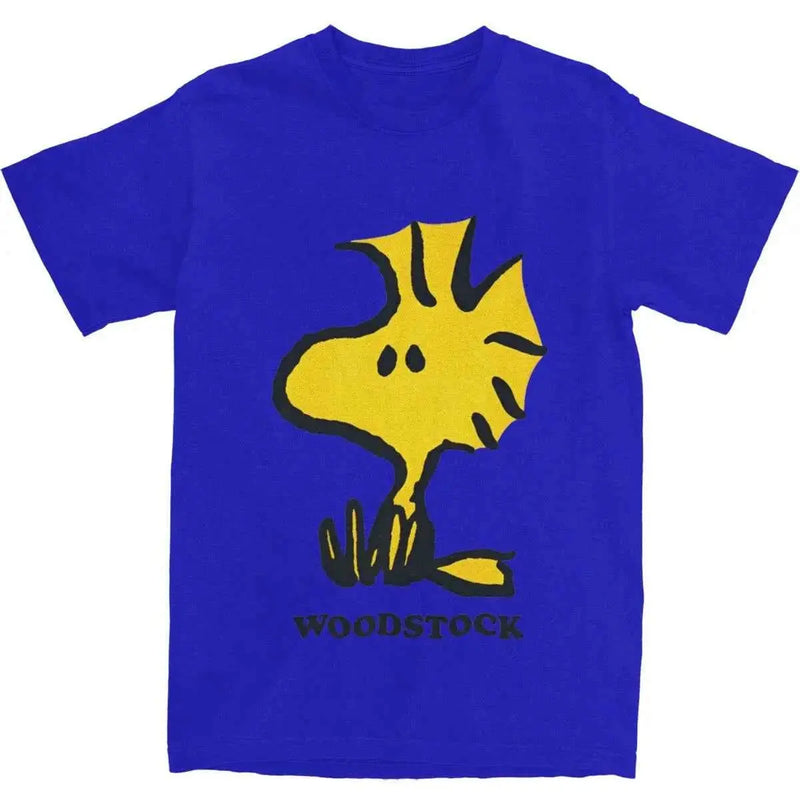Men Women T Shirt Woodstock Cartoon T-Shirts Trendy Cool Summer Tees Funny Custom Logo 100 Cotton Clothing Gift Idea