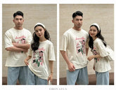 Family Matching Outfit Clothes Set For Summer Vacation Outerwear Beach Tshirt Shorts Clothing Suit Couple Kids Same Costume Wear - Mein Shop