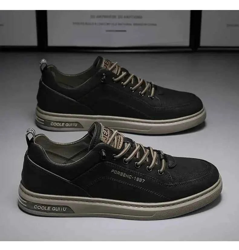 2025 New Trendy Versatile Cloth Shoes Men's Spring New Breathable White Shoes Men's Sports and Leisure Board Shoes Trendy Shoes