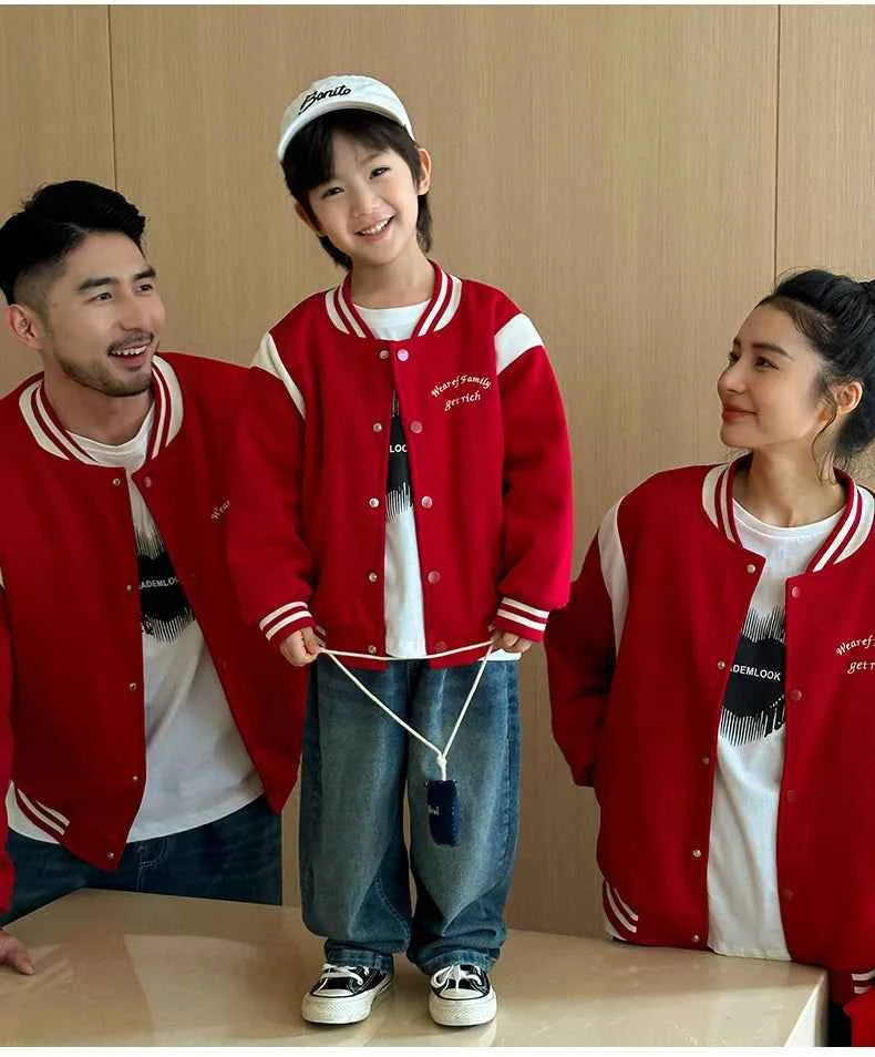 Winter Jacket for The Whole Family Warm Thick Coat Fashion Korean Father Mother and Daughter Son Children Long Sleeve Outerwear