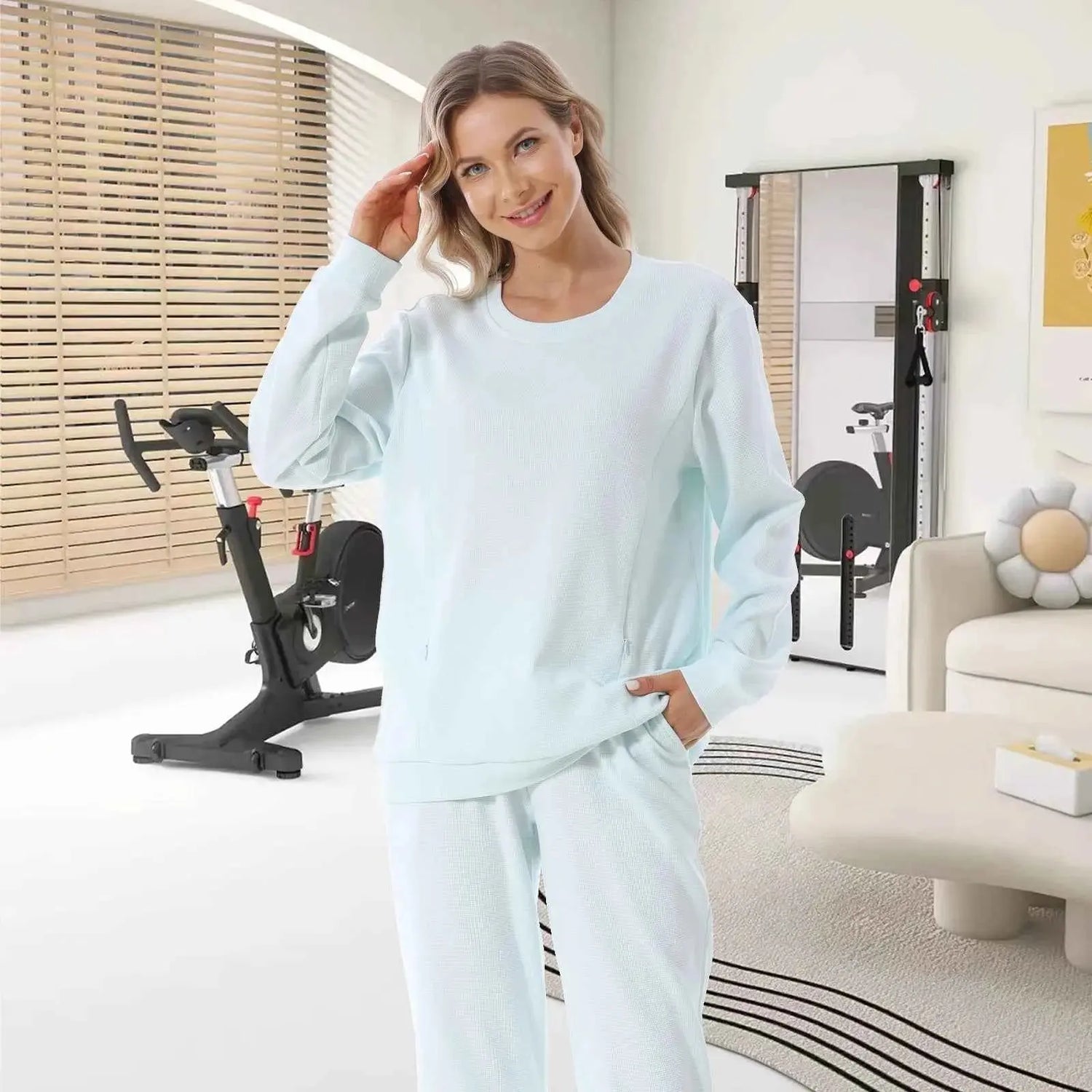 2025 Neuer Schwangere Hoodie Stillkleidung Waffel Stillpullover Sweatshirts Schwangerschafts-Casual-Oberteile für schwangere Frauen Herbst Winter