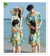 Family Fashion Beach Father and Son Outfits Vacation Look Mother Daughter Baby Girl Dress Holiday Parents and Children Clothes Mein Shop