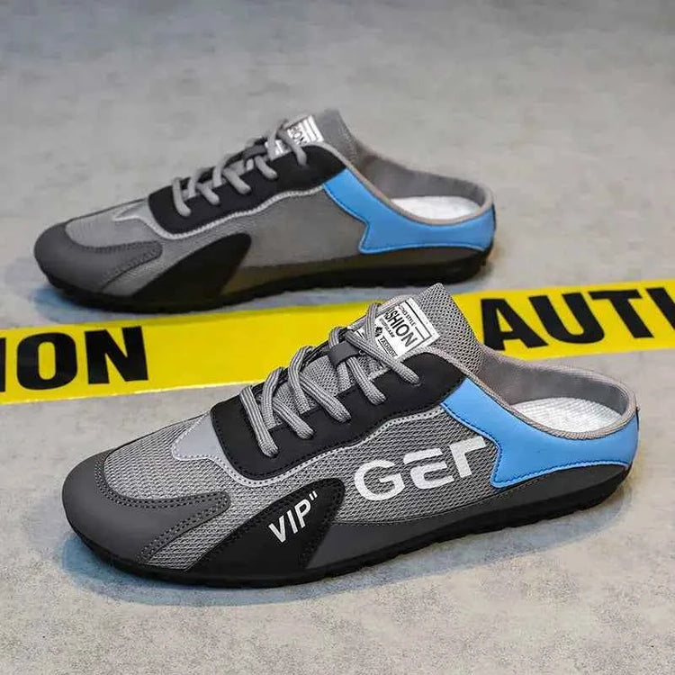 2025 New Men Slippers Trend Baotou Shoes for Men Summer Breathable Casual Shoe Vulcanized Flats Male Sneakers Half Slip-on Shoes