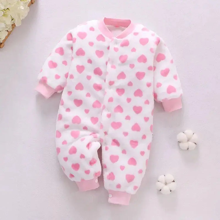 Newborn Baby Spring Winter Clothes Infant Jacket for Girls Jumpsuit for Boys Soft Flannel Bebe Romper Baby Clothes 0-18 Month - Mein Shop