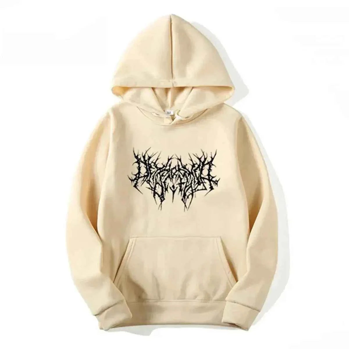 Hoodie Men Graphic Print Hoodies American Retro Personality Streetwear Casual Hooded Sweatshirt Men&