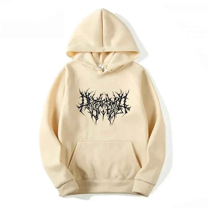 Hoodie Men Graphic Print Hoodies American Retro Personality Streetwear Casual Hooded Sweatshirt Men&