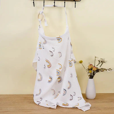 Breathable Baby Nursing Cover Maternity Breastfeeding Cover Cotton Muslin Baby Feeding Blanket Privacy Apron Stroller Blankets - Mein Shop