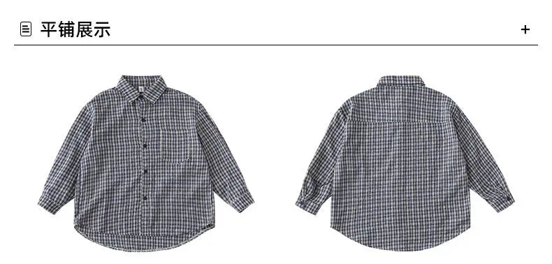 Matching Family Plaid Shirts Dad Mom and Boys Girls Fashion Clothes Korean Father Mother and Daughter Son Same Clothing Jacket Mein Shop