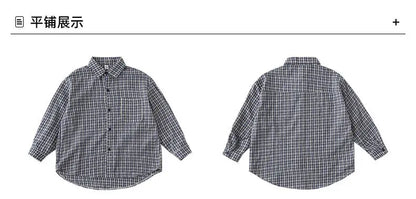 Matching Family Plaid Shirts Dad Mom and Boys Girls Fashion Clothes Korean Father Mother and Daughter Son Same Clothing Jacket Mein Shop