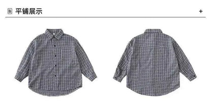 Matching Family Plaid Shirts Dad Mom and Boys Girls Fashion Clothes Korean Father Mother and Daughter Son Same Clothing Jacket