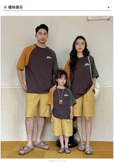 Summer Vacation Wear Father Mother Kids Family Clothing Sets Tshirt Shorts 2PCS Family Look Outfits Couple Child Costume Suit - Mein Shop