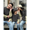 Fashion Family Long Sleeve T-shirt Parent-child Tee Korean Father Mother and Son Daughter Same Clothes Dad Mom and Baby Clothing - Mein Shop