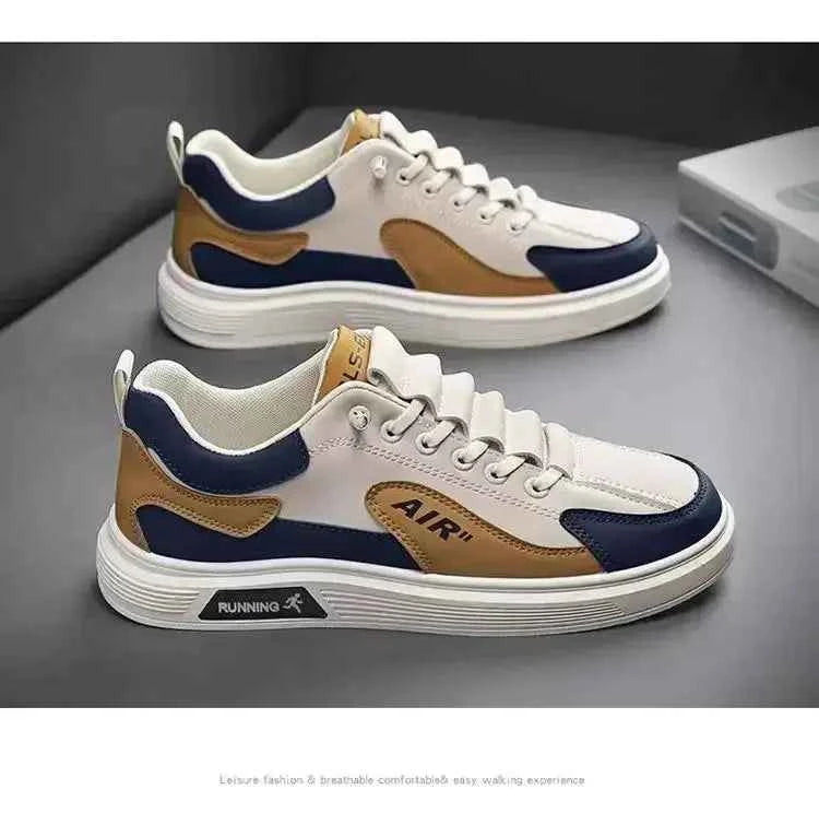 Trend 2025 New Men's Shoes Leather Fashion Low-top Men's Casual Trendy Shoes Running Sports