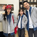 Winter Family Warm Jacket Parent-child Clothes Korea Fashion Father Mother and Daughter Son Baby Matching Thick Coat with Hooded - Mein Shop