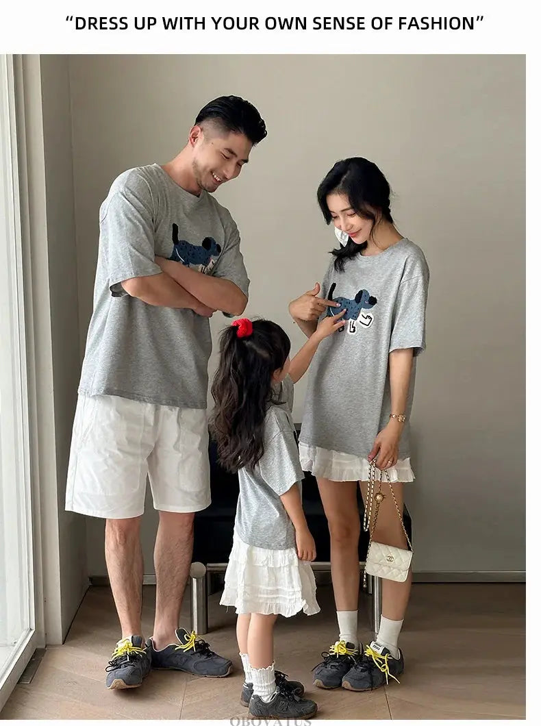 Family Clothing Set Tshirt Shorts Skirt Suit Set Family Look Fashion Mother Father Baby Boy Girl Clothes Family Matching Outfits - Mein Shop